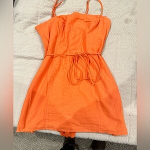 Orange Abercrombie & Fitch Romper / Mini Skort